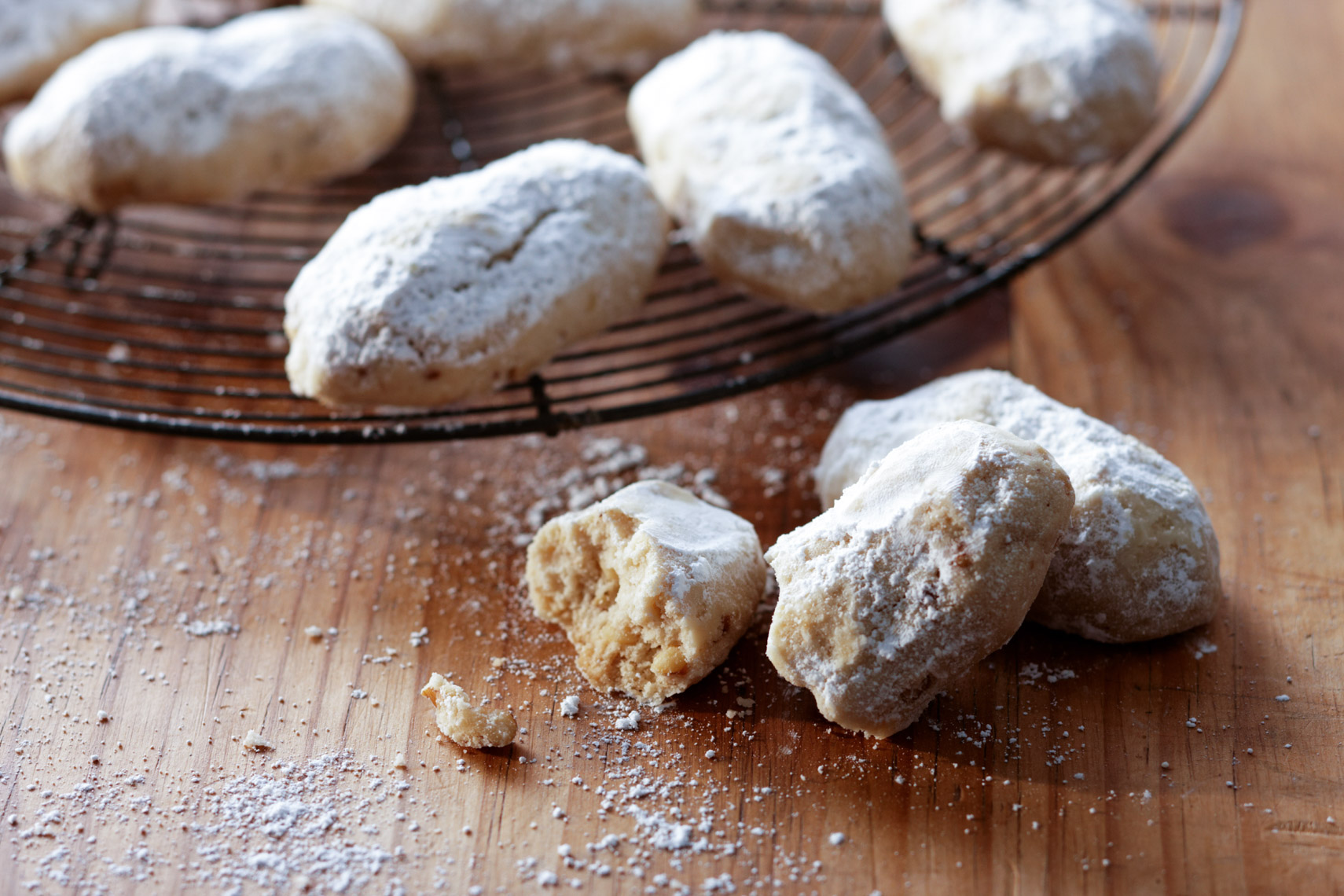 Mexican wedding cookies with powdered sugar San Francisco food photographer